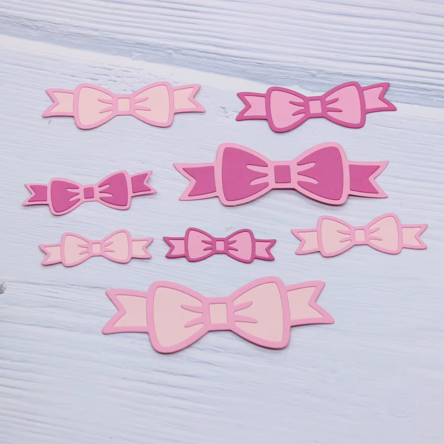 KSCRAFT Flache Schleifen Metall-Stanzformen in Pink für DIY Scrapbooking und dekorative Prägung - Bild 1