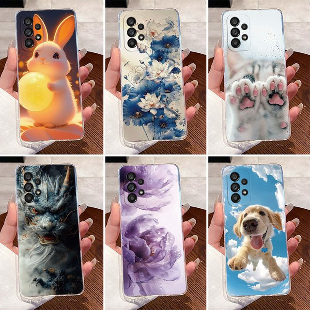 Transparente Silikon Schutzhülle mit Drachen-Design für Samsung Galaxy A23 5G, A33 5G, A53 5G und A73 5G - Bild 1