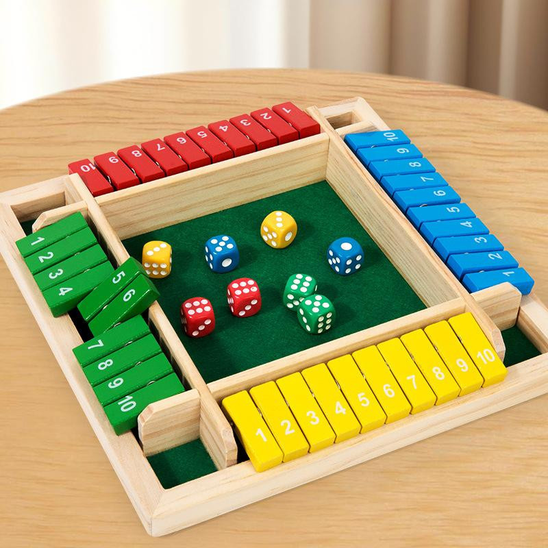 Yiran toy 1 Shut The Box Würfelspiel Holz - Bild 2