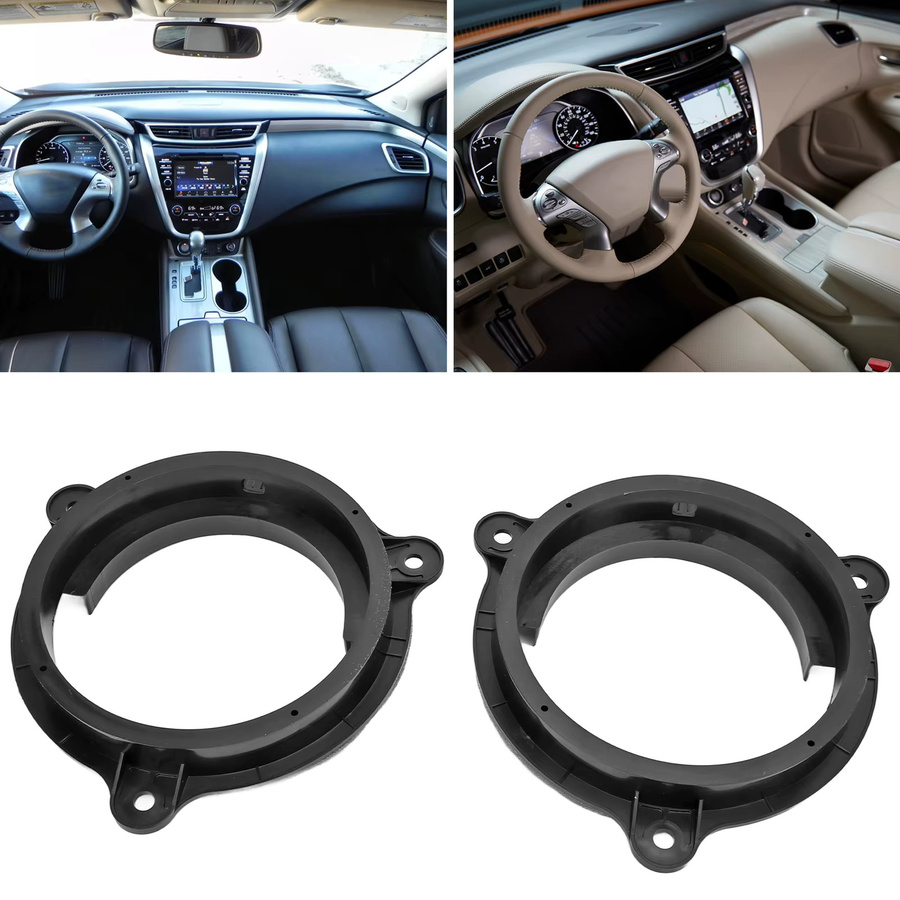 2er-Set Lautsprecher Adapter Halterung mit 2-Kabelbaum Ersatz für Nissan Murano und Sentra, 6,5 Zoll, Schwarz - Bild 3