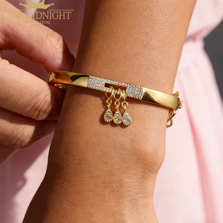 Armband GIRLMIDNIGHT, goldfarben, Zirkonia-besetzt, Damen - Bild 3
