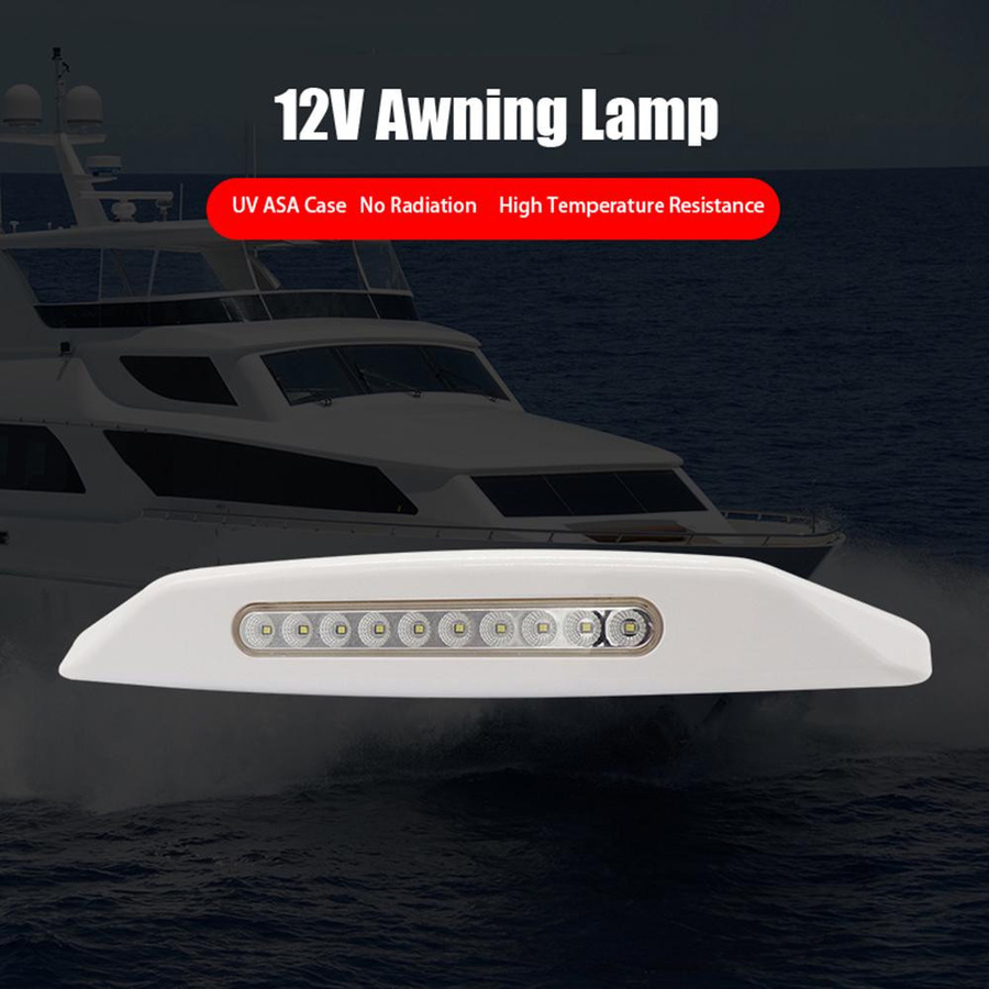 Igeteck 12V LED-Vorzeltlampe in Weiß, wasserdichte Außenleuchte für Wohnmobile aus Kunststoff - Bild 6