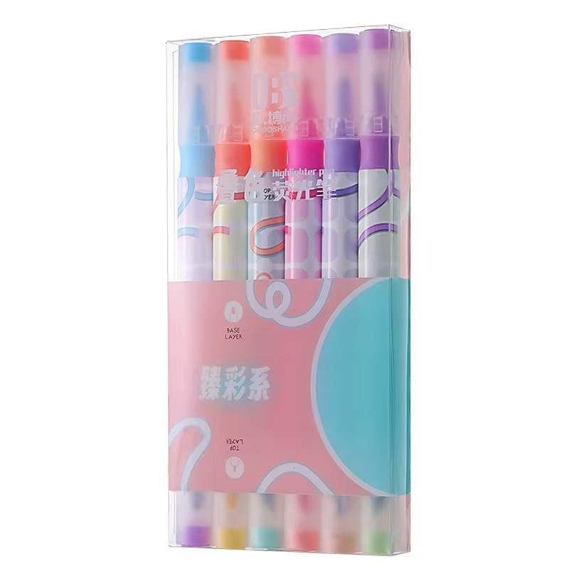 12-teiliges Textmarker-Set mit Doppelspitzen in Multicolour für kreative Markierungen - Bild 1