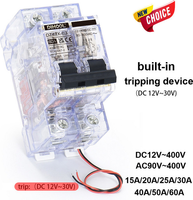 SUMRET DC AC Leistungsschalter mit elektrischer Auslösung für Überlast und Kurzschluss 400V (10A bis 63A) - Bild 1
