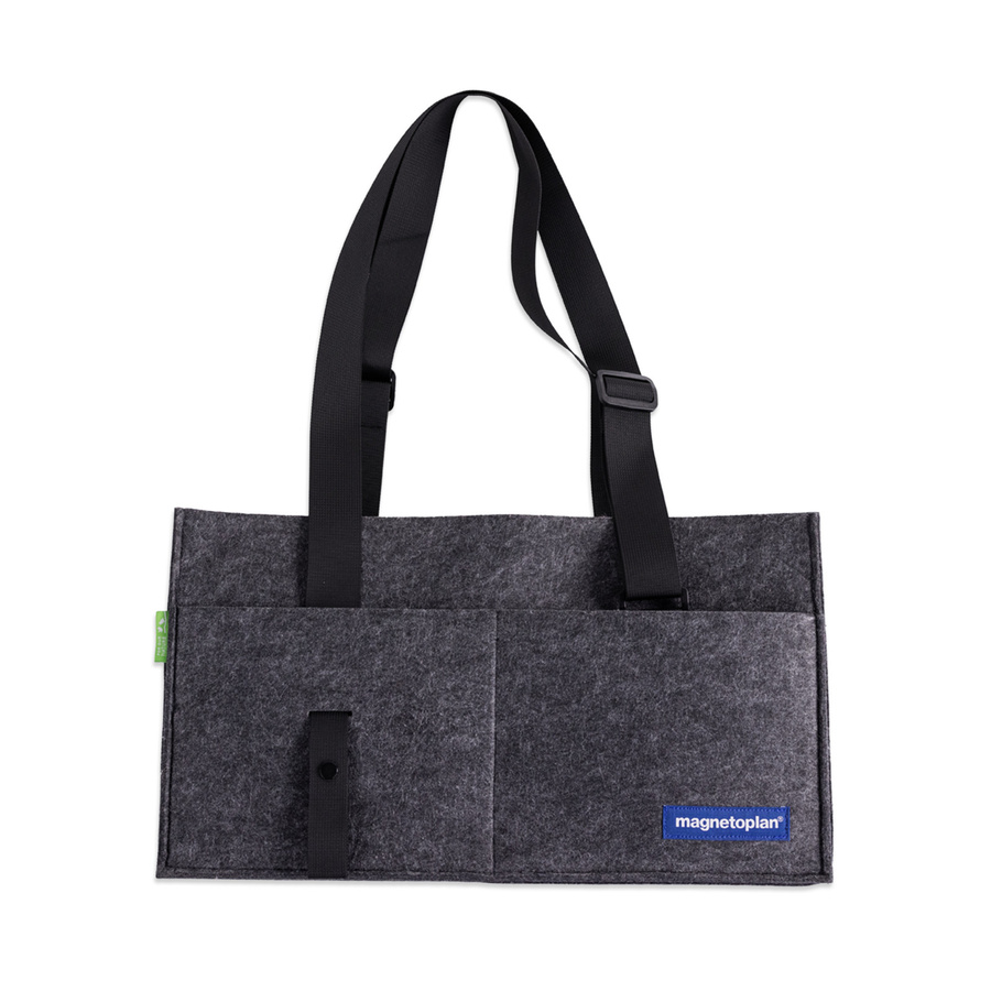 Magnetoplan Desk Sharing & Hot Desking Bag Aufbewahrungstasche aus Filz Grau B/T/H: 45 x 25 x 15 cm - Bild 4