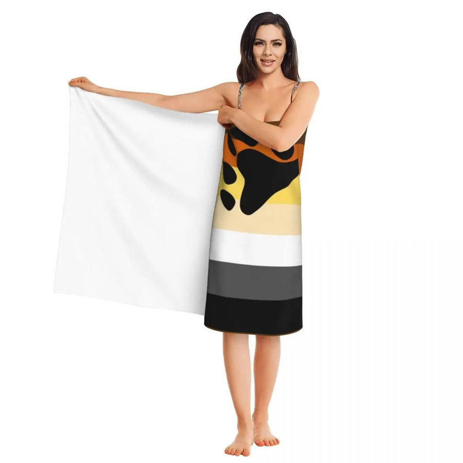 JMG Household Supplies Strandtuch Bären Pride Flagge mit Pfotenmotiv, Mikrofaser, Multicolour, B/H: 40 x 70 cm - Bild 1