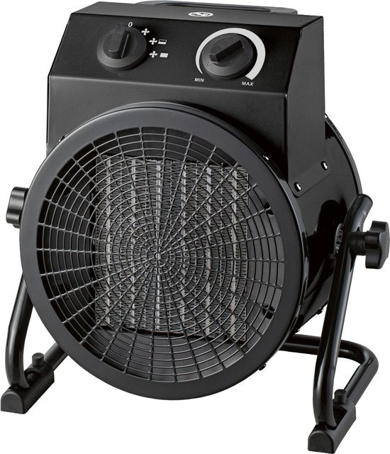 Lieksa 2in1 Keramik-Heizgerät und Ventilator mit 5.000 W in Schwarz - Bild 1