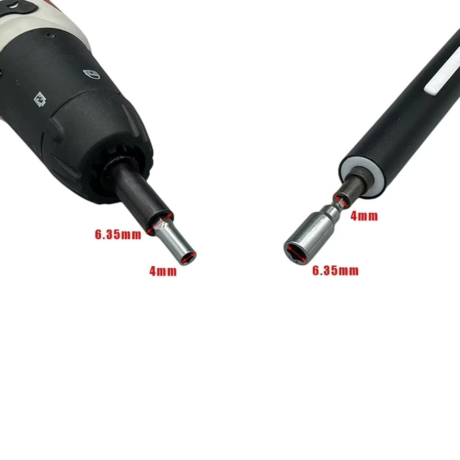 DAZZLEEX Magnetischer Sechskantwandler-Adapterbuchse für Schraubendreher und Bohrer, 4 mm bis 6,35 mm - Bild 3