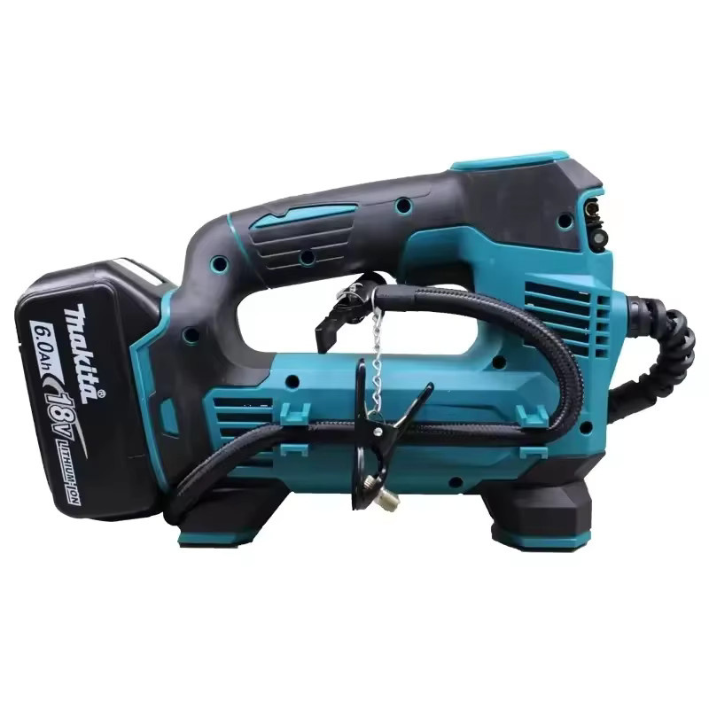 Makita 18V Mini-Luftkompressor mit LED-Licht und Automatikfunktion in Blau, 130PSI 830KPA Auto-Elektropumpe und Reifenfüller - Bild 2