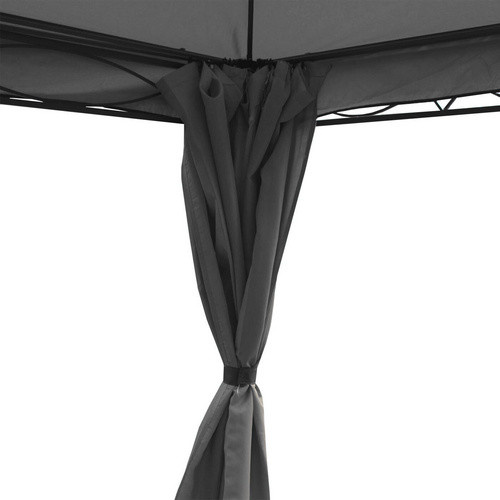 MVG Pergola MVG-HA014 in Grau mit Seitenwand und Moskitonetz, B x T: 4 x 3 m, Stahlgestell - Bild 3
