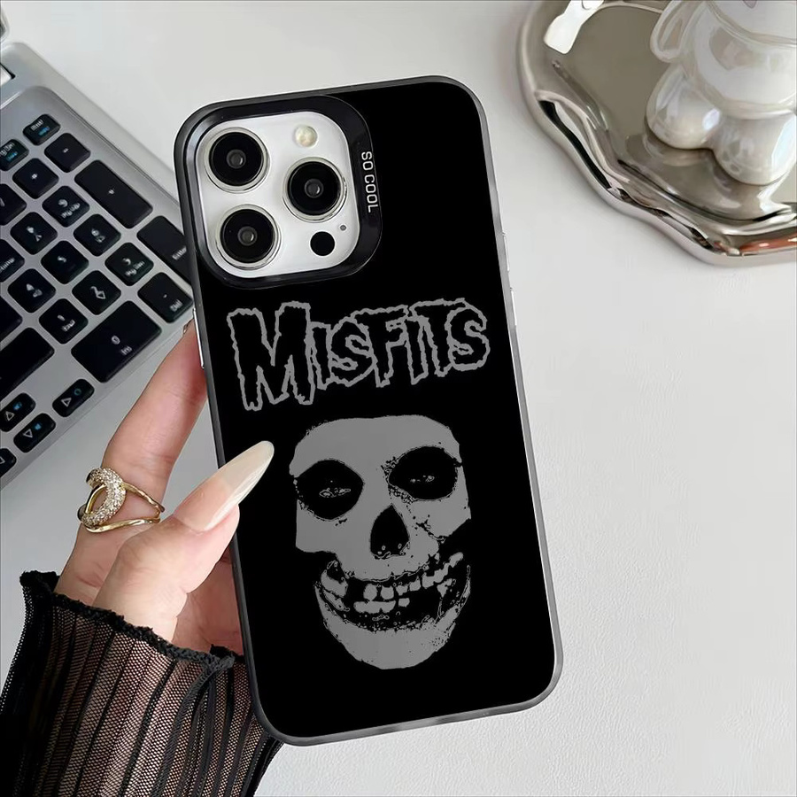 Misfits Rockband Handyhülle mit Schutzbeschichtung für Apple iPhone 11 bis 16 Pro Max Plus in Schwarz - Bild 3