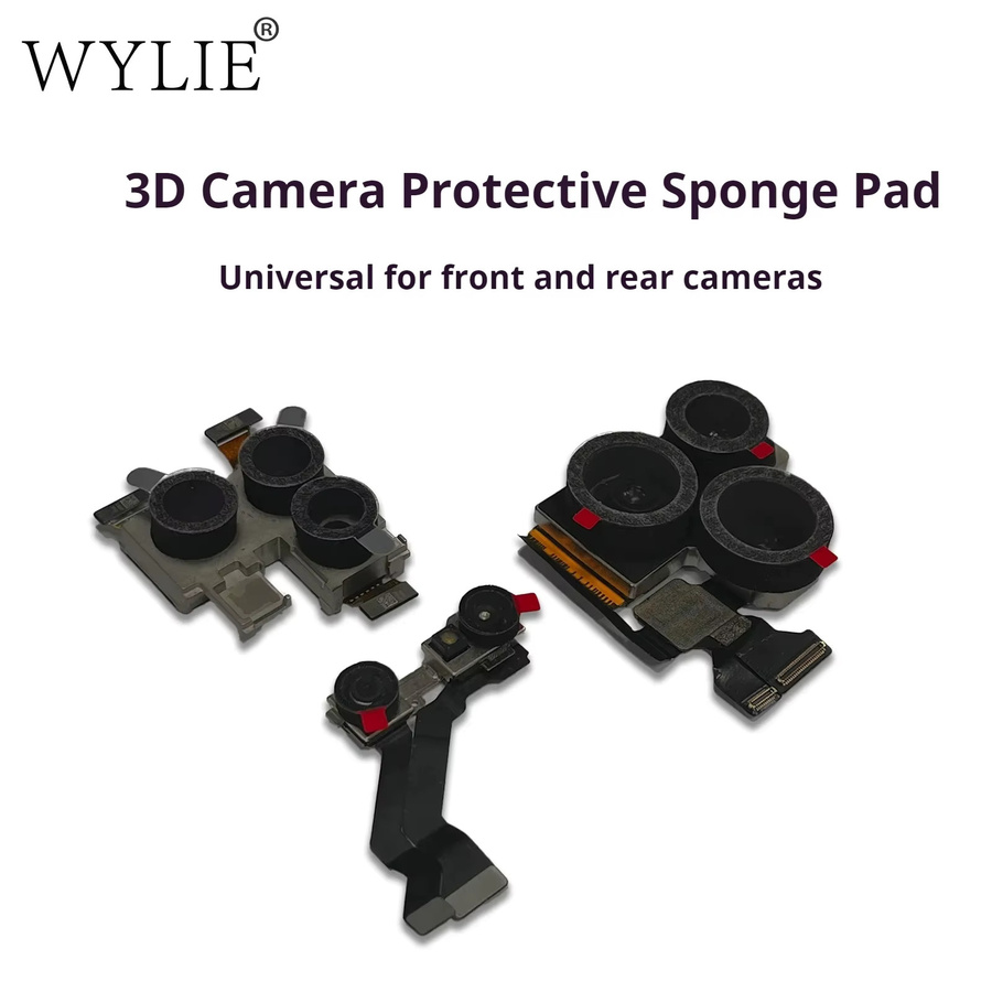 WYLIE 70 Stück 3D-Kameraschutz-Schwamm-Aufkleber in Schwarz, universelle Handy-Schutzaufkleber für die Reparatur von Vorder- und Rückkamera - Bild 3
