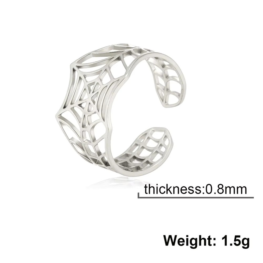 My Shape Ring Spinnen, Edelstahl, Silber, Unisex - Bild 2