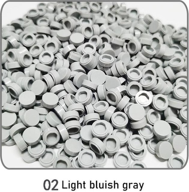 Fliese 1x1 Rund DIY Bausteine Ziegel, 1000-teiliges Set, 52 Farben, ab 14 Jahre - Bild 1