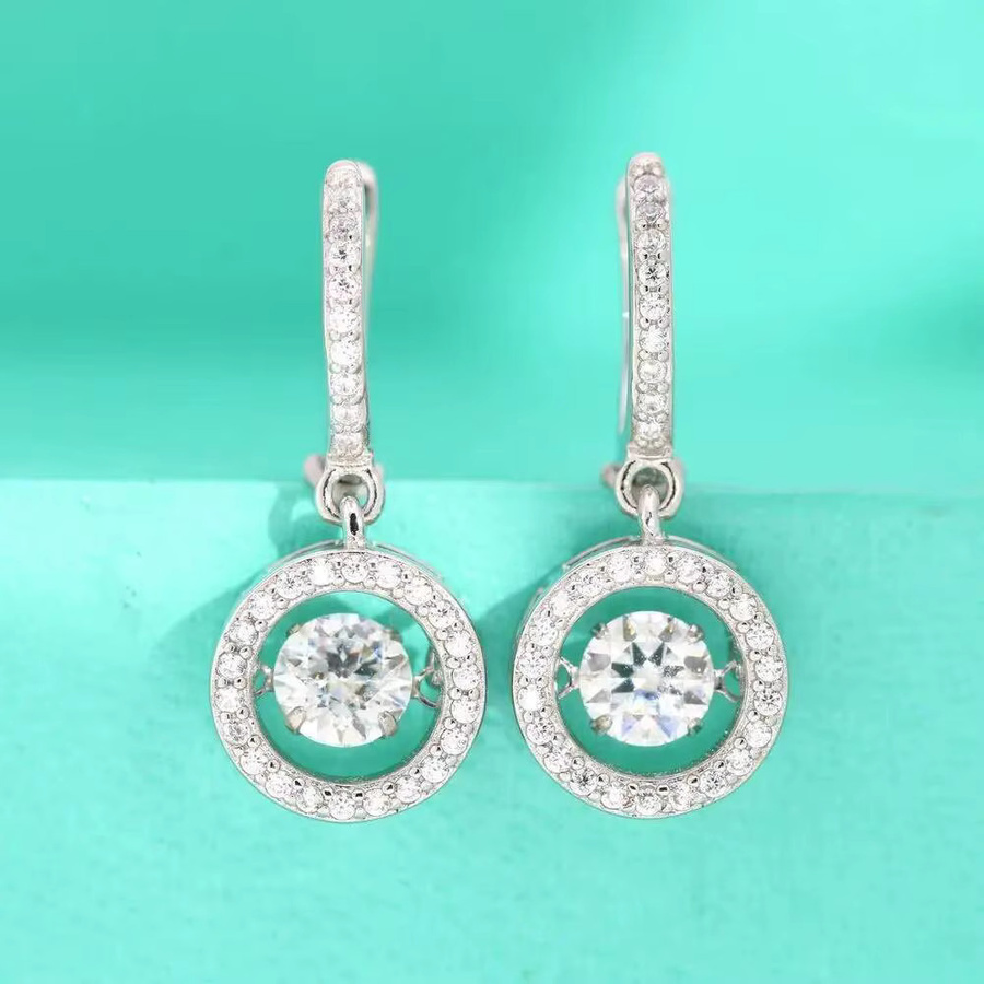 BIJOUX STORY Ohrringe, Moissanit, 925 Silber, Damen - Bild 2