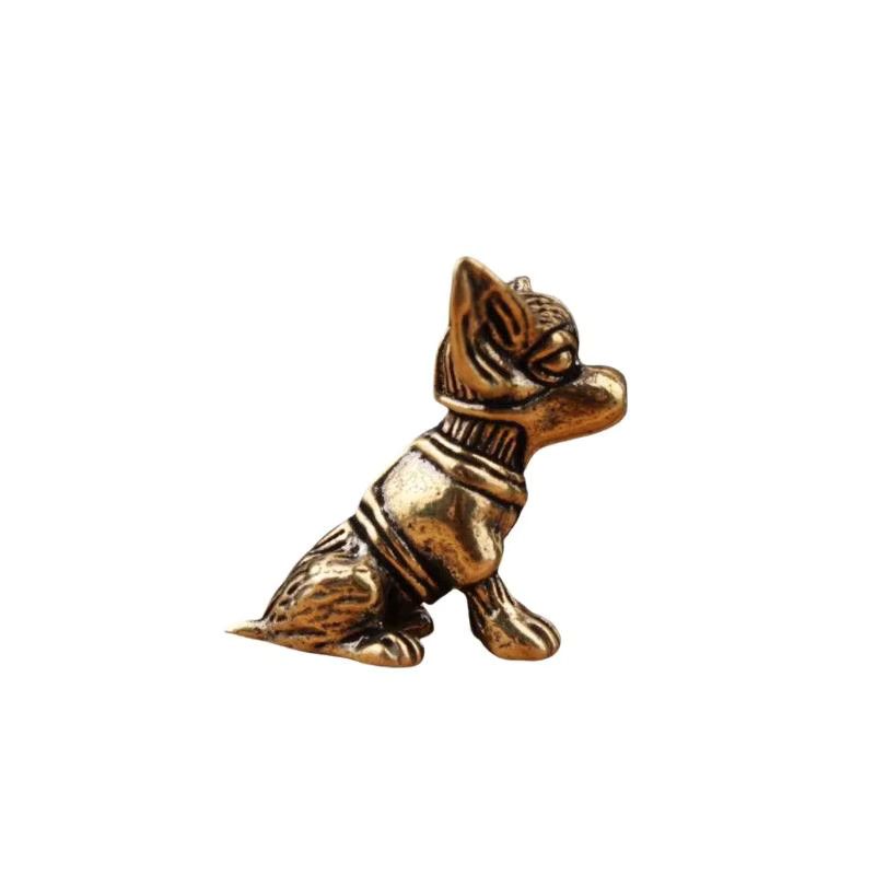 JETTING Bronzeskulptur Welpe aus massivem Kupfer und Messing in Bronze - Bild 3