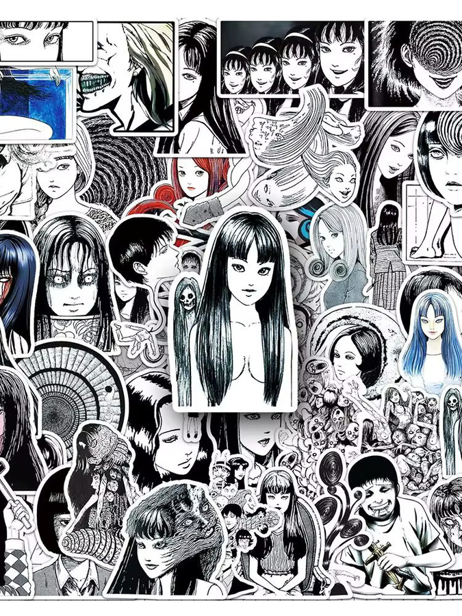 Bandai Kawakami Tomie Cartoon-Aufkleber, Mädchen, Bunt / Mehrfarbig, 10-teiliges Set - Bild 6