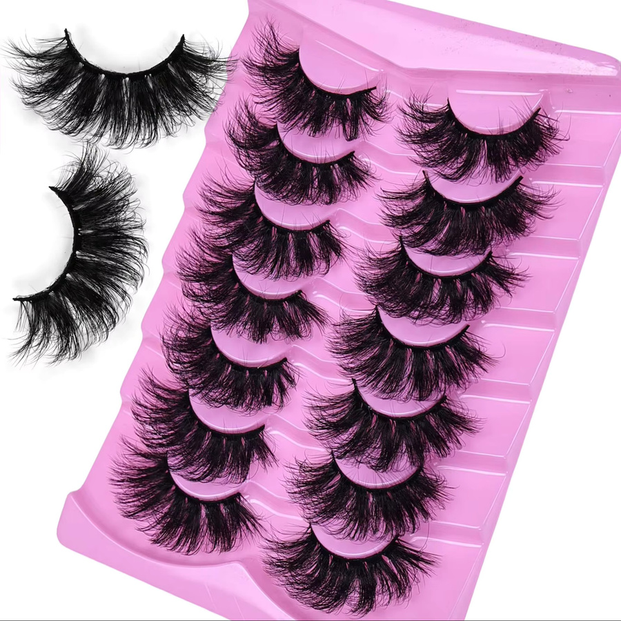 JIEFUXIN Künstliche Wimpern, 7 Paar, natürlich aussehend - Bild 3