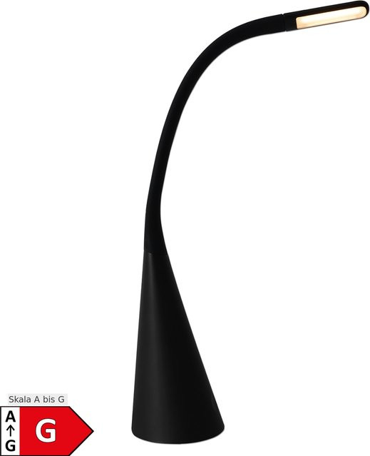 Näve LED Tischleuchte Schwarz, höhenverstellbar und dimmbar, Höhe: 65 cm - Bild 1