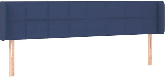 vidaXL LED Kopfteil Blau mit USB-Ladeport und integrierter Beleuchtung, B/T/H: 203 x 16 x 78/88 cm - Bild 1