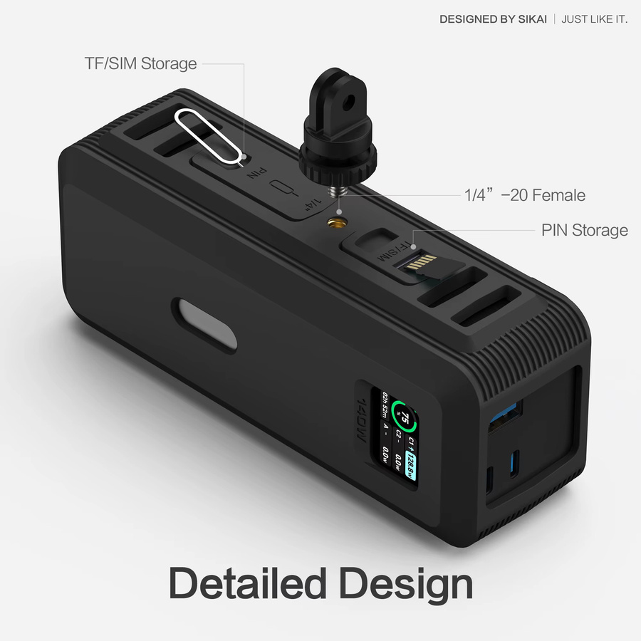 Anker Silikonhülle für PowerCore 737 Power Bank in Schwarz mit SD/TF-Kartenaufbewahrung - Bild 4