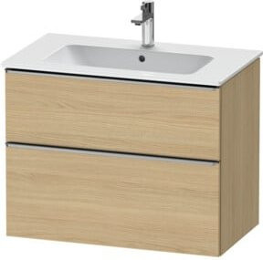 Duravit Waschtischunterschrank D-Neo in Beige, Wandmontage, mit 1 Tür und 1 Auszug, B: 81 cm, T: 46,2 cm, H: 62,5 cm - Bild 1