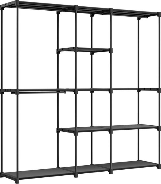 Songmics Kleiderschrank Offen Schwarz Matt B/H/T: 182 x 182 x 43 cm - Bild 1
