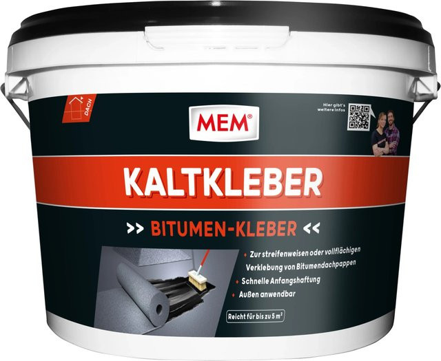 MEM Bitumen Kaltkleber Schwarz 3 kg - Bild 1