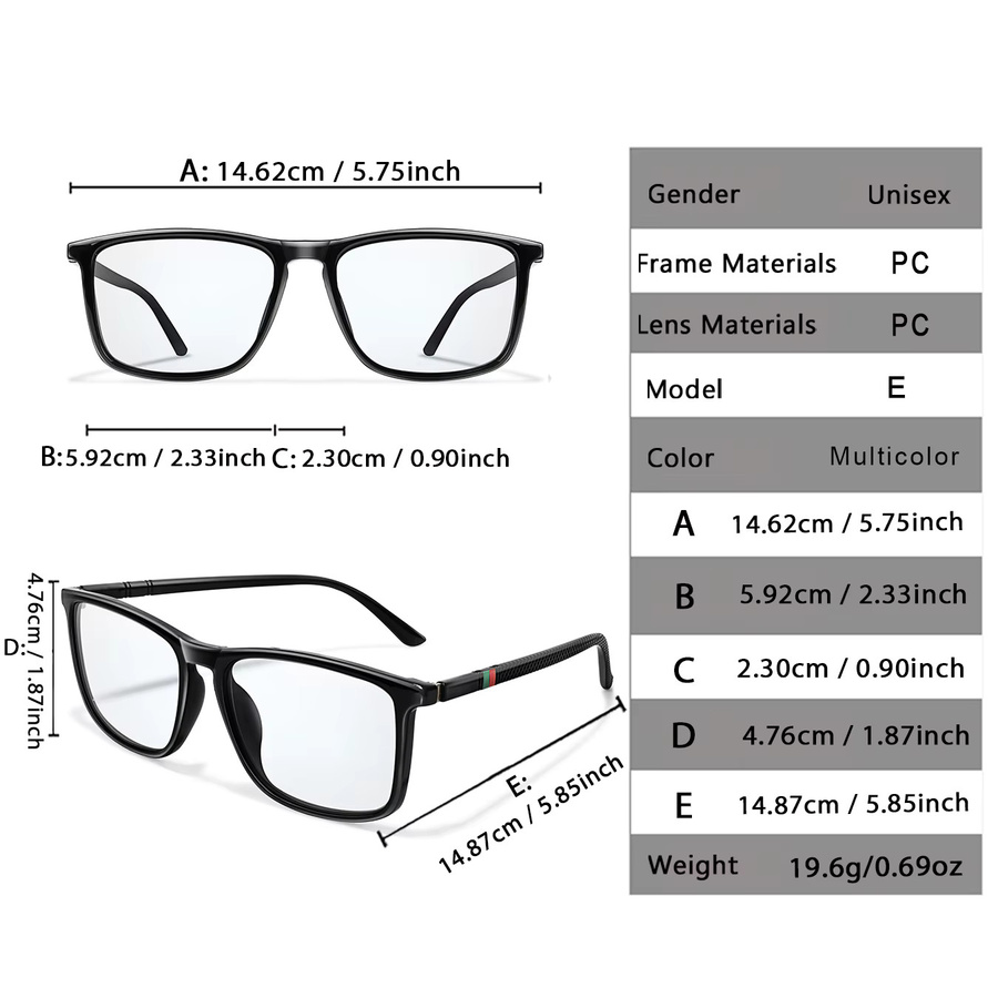 LOISRUBY Lesebrille, rechteckig, Vollrand, Kunststoff, schwarz, Unisex, Photochrome, Anti-Blaulicht - Bild 3