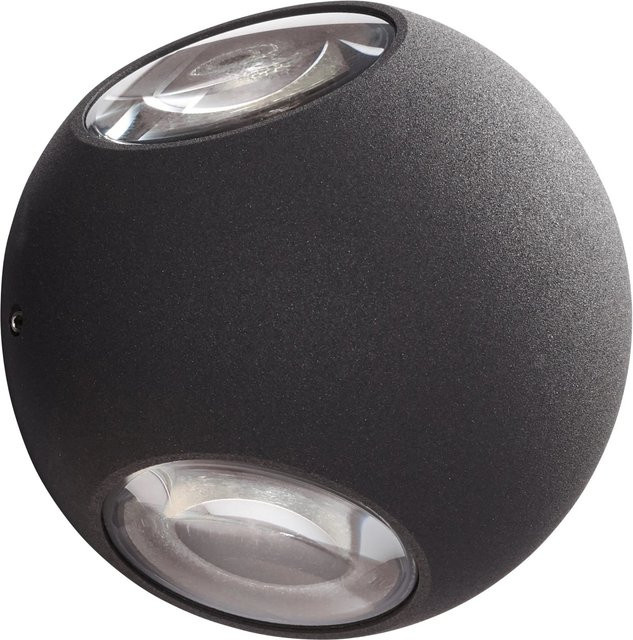 AEG LED-Außenwandleuchte aus Aluminium-Druckguss in Schwarz und Anthrazit dimmbar - Bild 1
