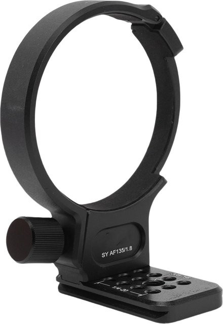 Shoemst Metall-Objektivschelle Schwarz passend für Samyang AF 135mm F1.8 mit 1/4 Zoll und 3/8 Zoll Schraubloch - Bild 1