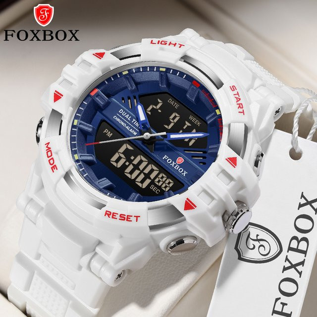 LIGE Digitaluhr, Quarz, Dual Time, Kunststoff, Schwarz, Herren - Bild 1