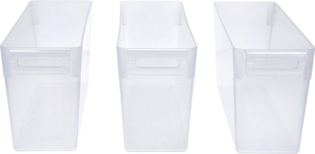 SILVERCREST Kühlschrank Organizer ohne Deckel, transparent, 3er Set - Bild 1