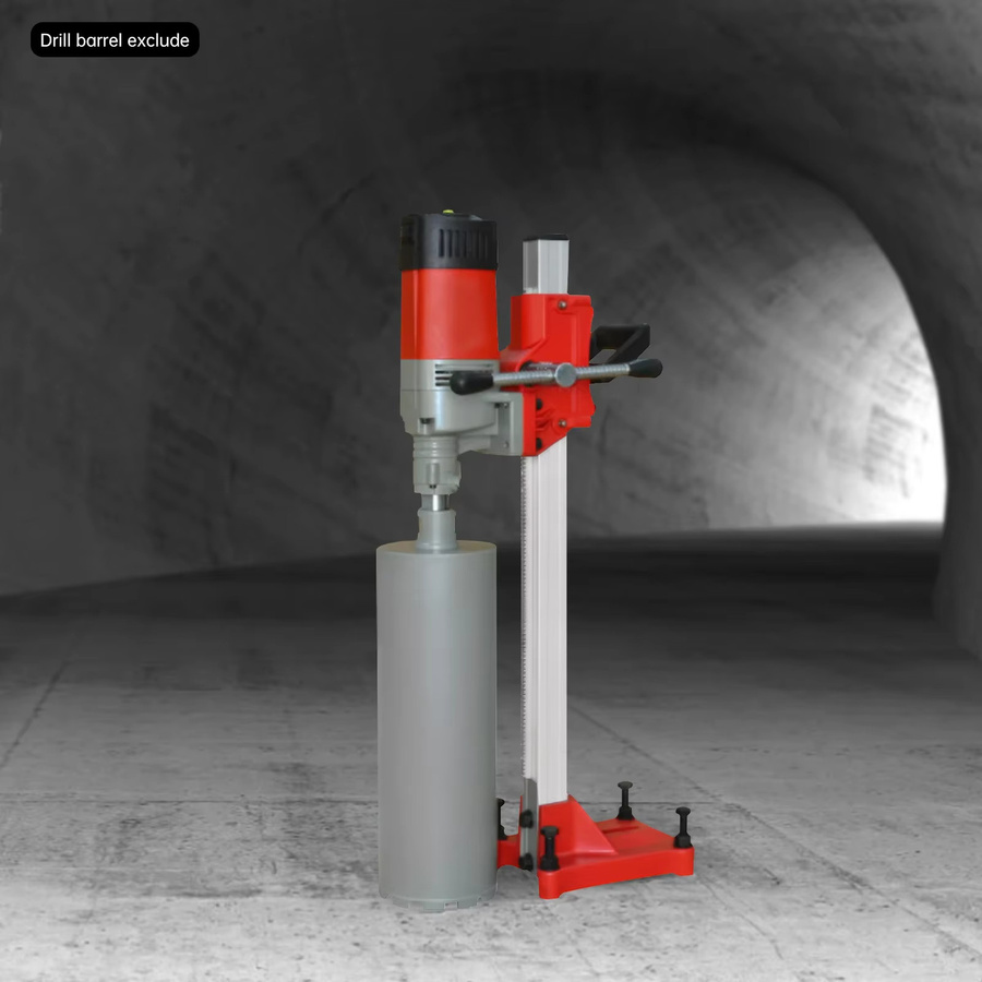 CNCEST Elektrische Kernbohrmaschine 2300W für Stahlbeton, Marmor und roten Backstein, Nass-Trocken-Betonbohrer, Farbe: Rot - Bild 2