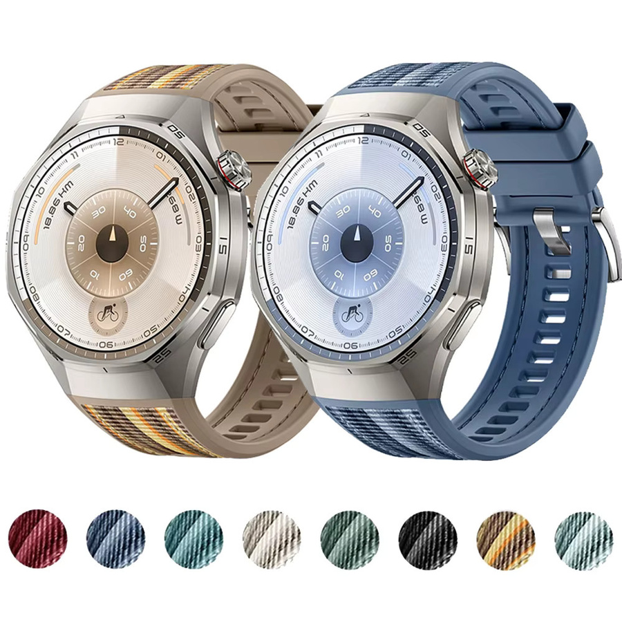 Huawei Uhrenarmband Silikon, beige, Huawei Watch GT6 Pro 46mm - Bild 3