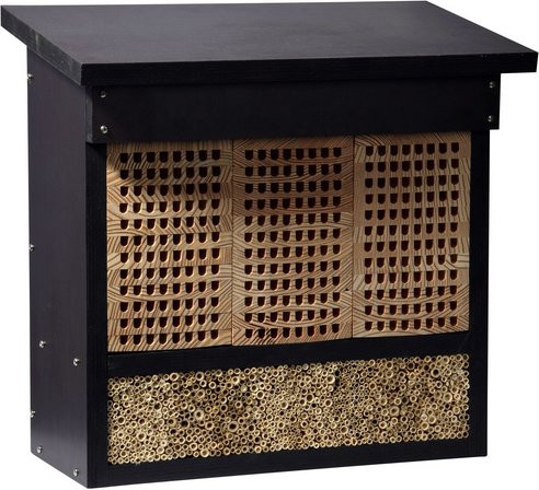 Dobar Profi-Insektenhotel XL mit Pfahlständer und 3 Lärche-Nistblöcken in Schwarz - Bild 2