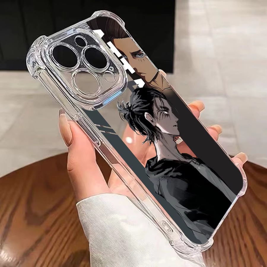 Anime Attack on Titan Handyhülle für Xiaomi Redmi 13C 14C 12C K50 K40 Note 13 12 11 10 9S 5G transparent Anti-Fall Schutzhülle - Bild 2