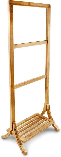 Relaxdays Handtuchständer aus Bambus in Braun, freistehend, Höhe: 105 cm, Breite: 40 cm, Tiefe: 27 cm - Bild 1