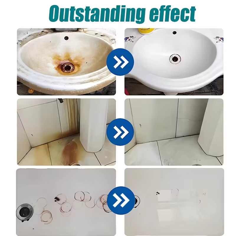 QIFENGHE Toiletten-Rostentferner und Kalklöser in Weiß zur Entfernung von Hartwasserflecken, Rost und Schmutz für Toilettenschüsseln und Badezimmeroberflächen - Bild 3