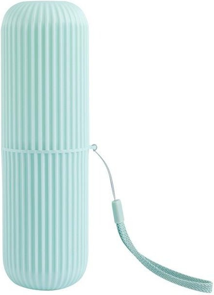 Tragbares Zahnbürstenetui mit Zahnpastahalter von Yiran Furniture für Reise und Camping, Belüftet, Farben: Grün, Grau, Rosa, Türkis - Bild 1