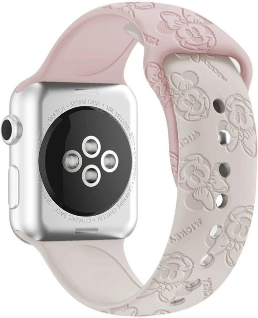 SH-YU1 Uhrenarmband Silikon, Weiß/Rosa, Damen - Bild 1