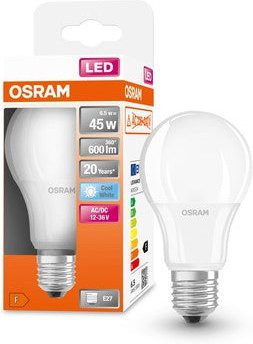 Osram Star+ LED-Lampe E27 Kaltweiß 4000K 600 Lumen matte Optik - Bild 1