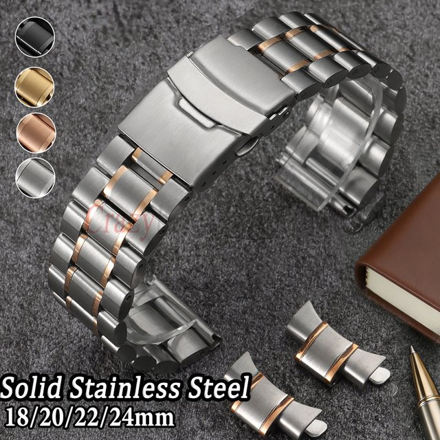 crazyband Uhrenarmband Edelstahl, Unisex - Bild 1