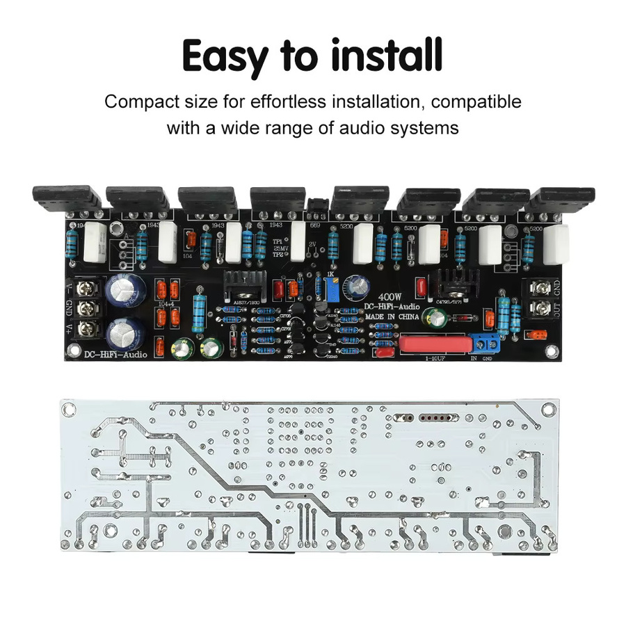 diymore Audio-Verstärkermodul 400W Einkanal-Leistungsverstärker Schwarz - Bild 2