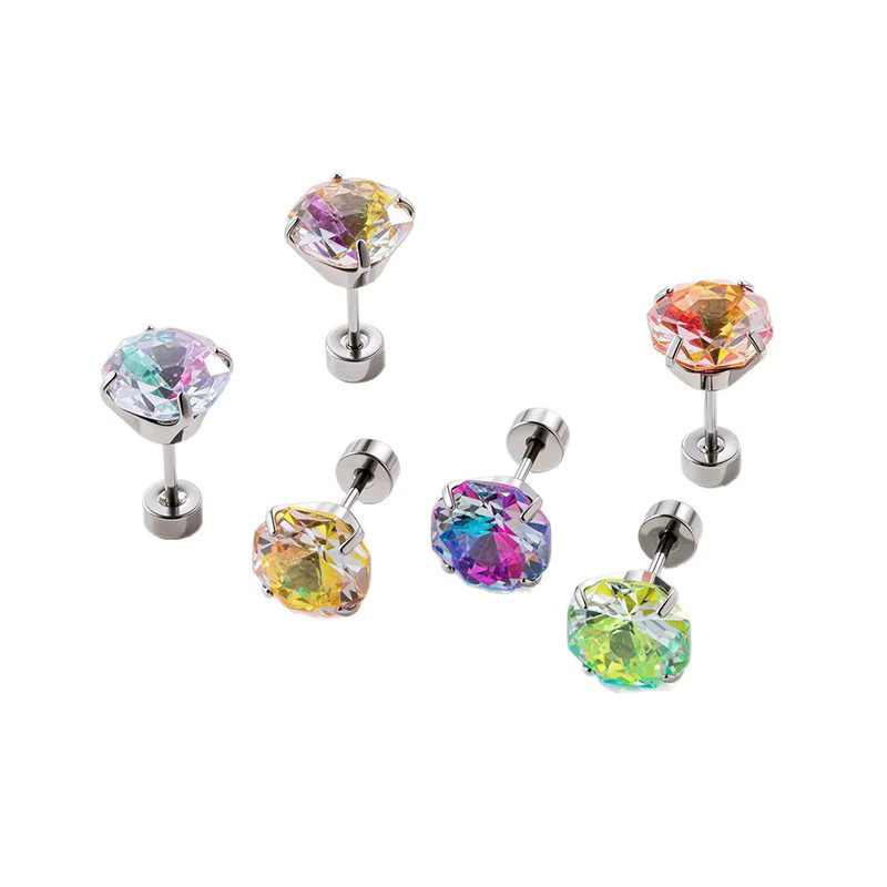 mling Ohrstecker, Titan, Bunt, Zirkonia, Blumen - Bild 3
