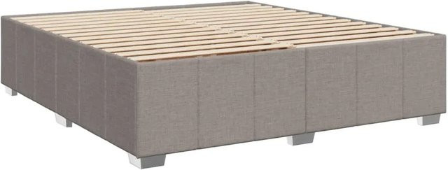 vidaXL Bettgestell ohne Matratze in Taupe und Grau aus Stoff und Kiefernholz, B/T: 180 x 200 cm - Bild 1