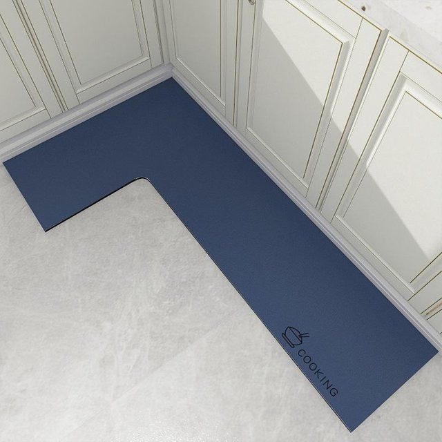 L-förmige Küchenbodenmatte von Yiran Furniture, schmutzabweisend und rutschfest, wasserabsorbierend und schnelltrocknend, B/T/H: 120 x 80 x 50 cm - Bild 1