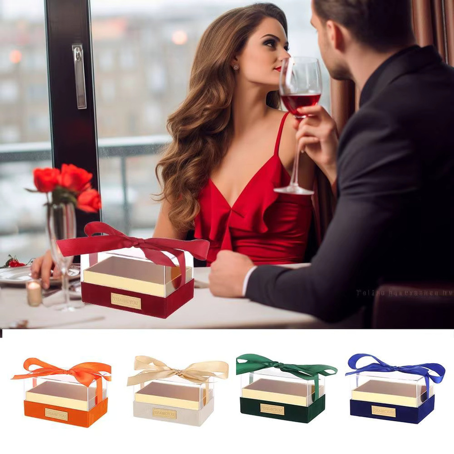 Transparente Acryl Geschenkbox in Bogenform für Hochzeit, Geburtstag und Valentinstag - Bild 2