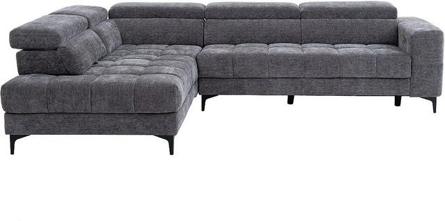 Vente-unique Relaxsofa Moniso in Anthrazitgrau mit L-Form und elektrischer Sitzfunktion, Breite: 298 cm - Bild 1