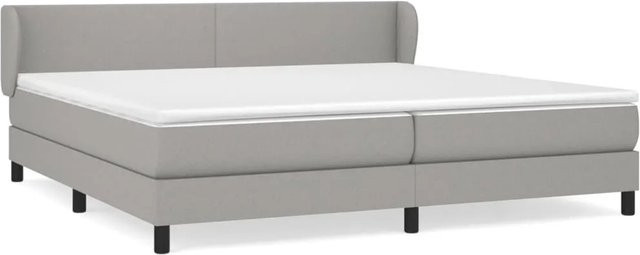 vidaXL Boxspringbett mit Matratze Hybrid-System aus Lärche, Hellgrau, B/T/H: 200 x 200 x 78 cm - Bild 1